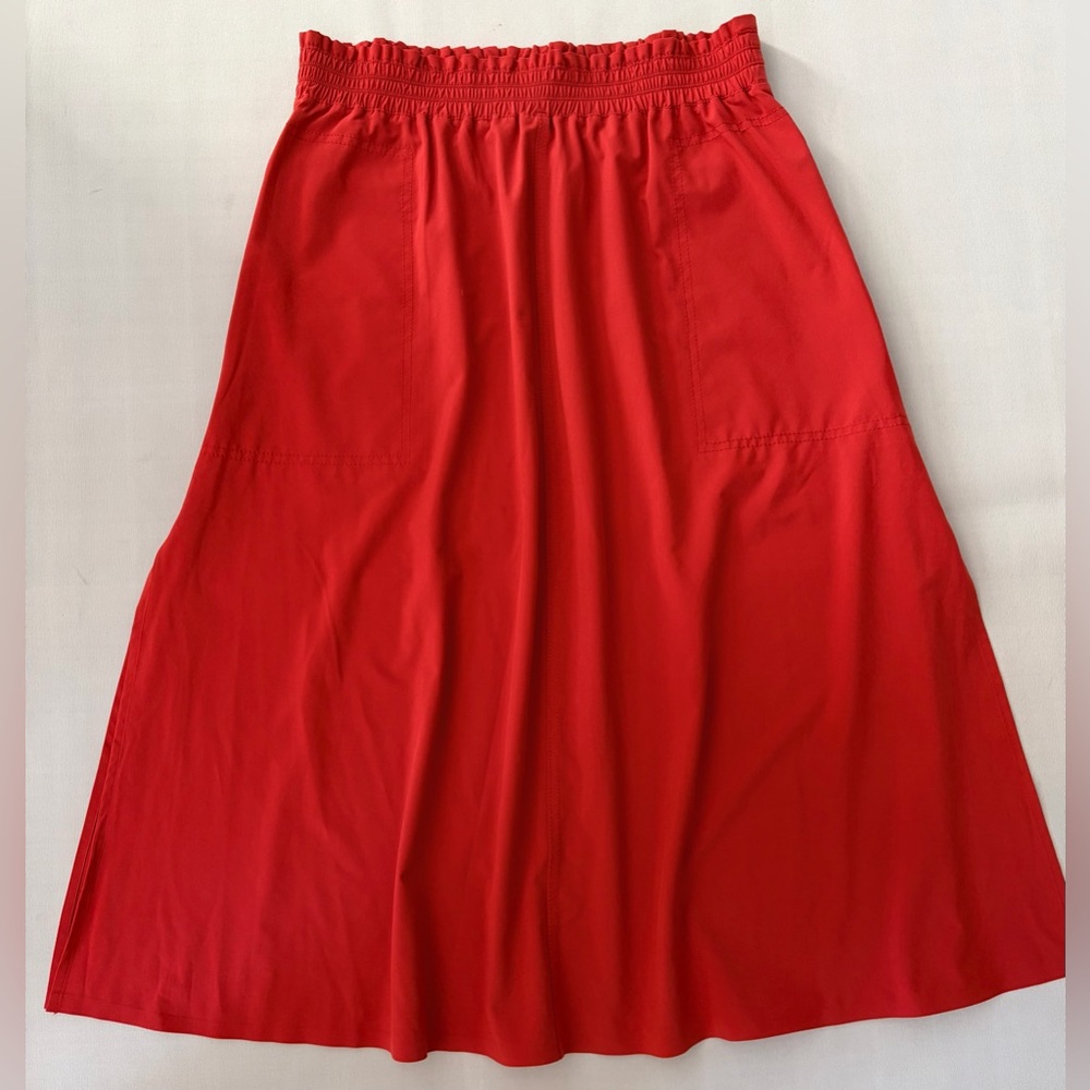 Athleta Savannah Skirt Midi Skirt Currant Red size Medium - Picture 9 of 16
